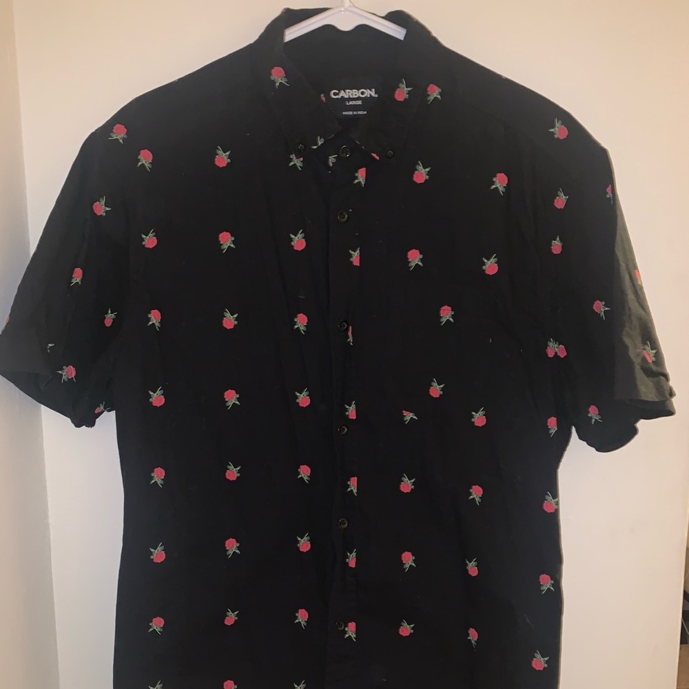 Rose Button Down Shirt